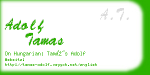 adolf tamas business card